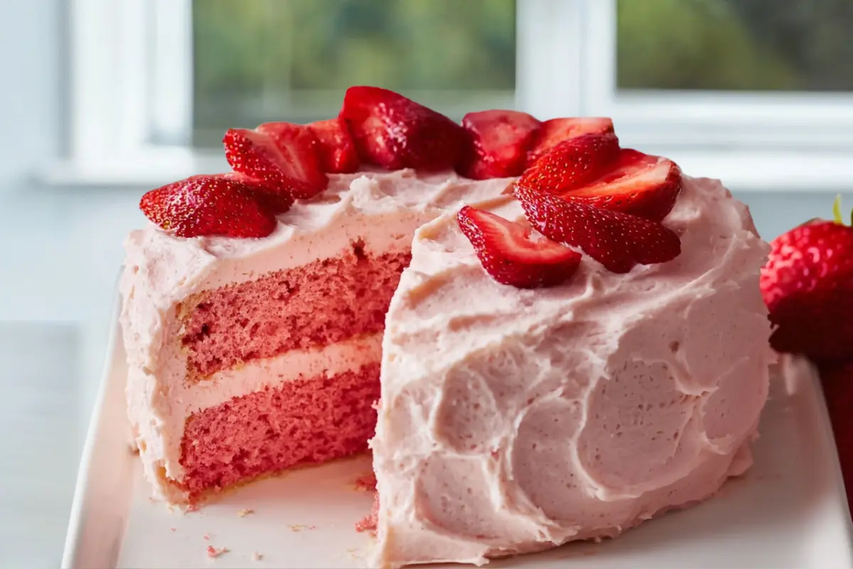 Best Strawberry Cake Recipe from Scratch