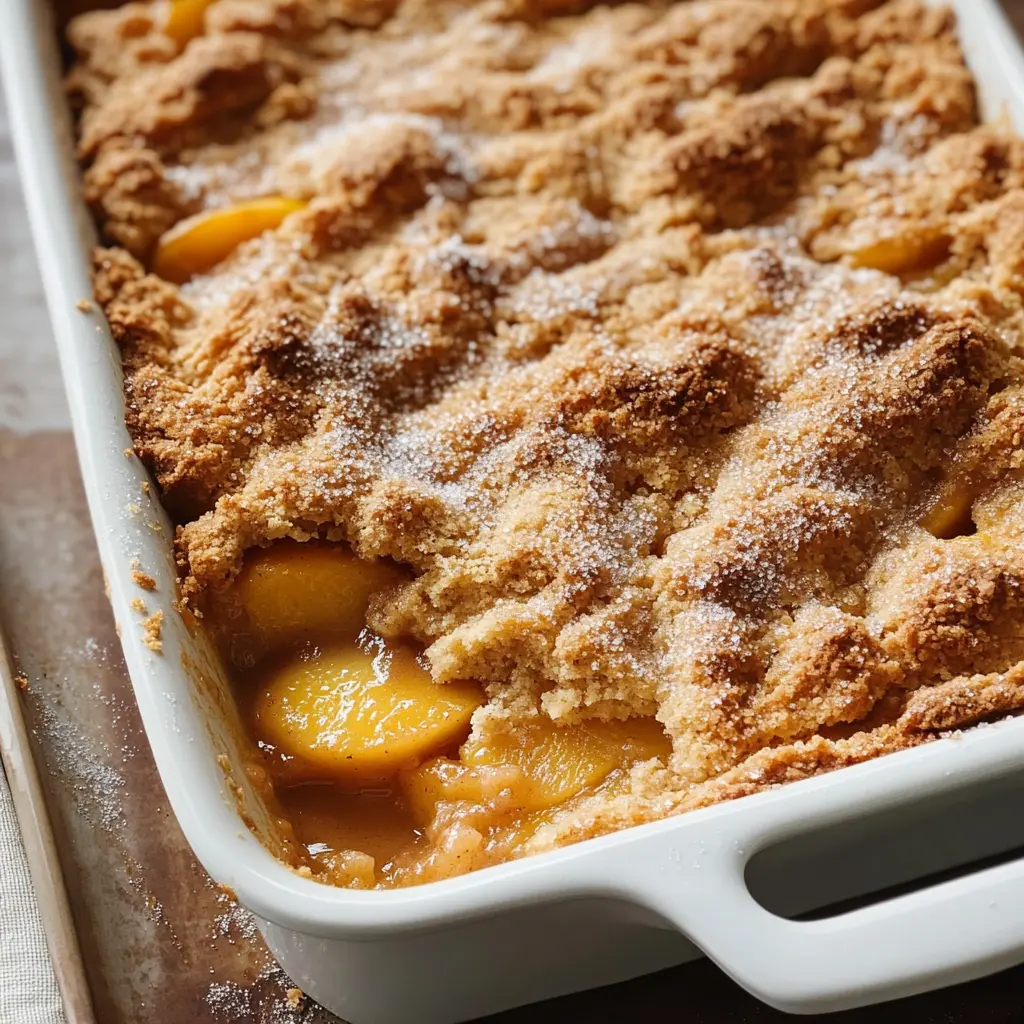 Brown Butter Sugar Cookie Peach Cobbler Recipe