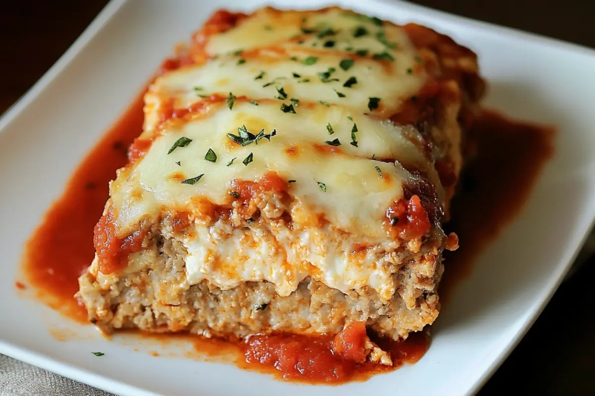 Cheesy Italian Ground Chicken Meatloaf