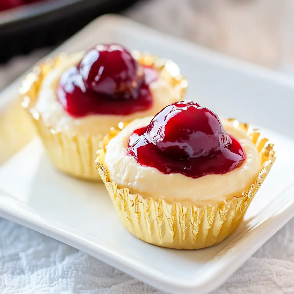 Cherry No-Bake Mini Cheesecakes Recipe