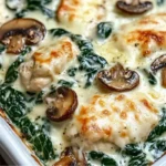 Low Carb Chicken Spinach and Mushroom