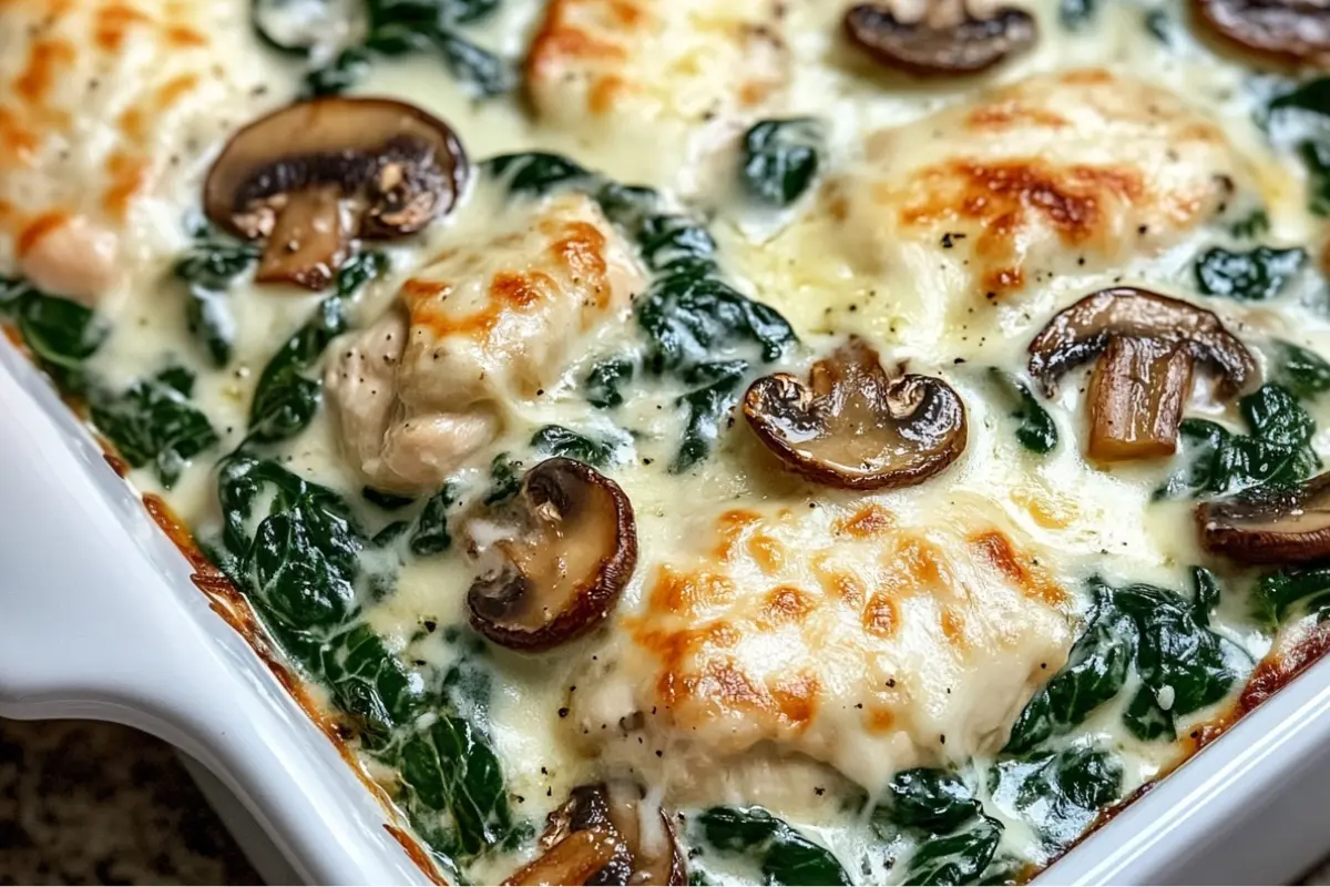 Low Carb Chicken Spinach and Mushroom