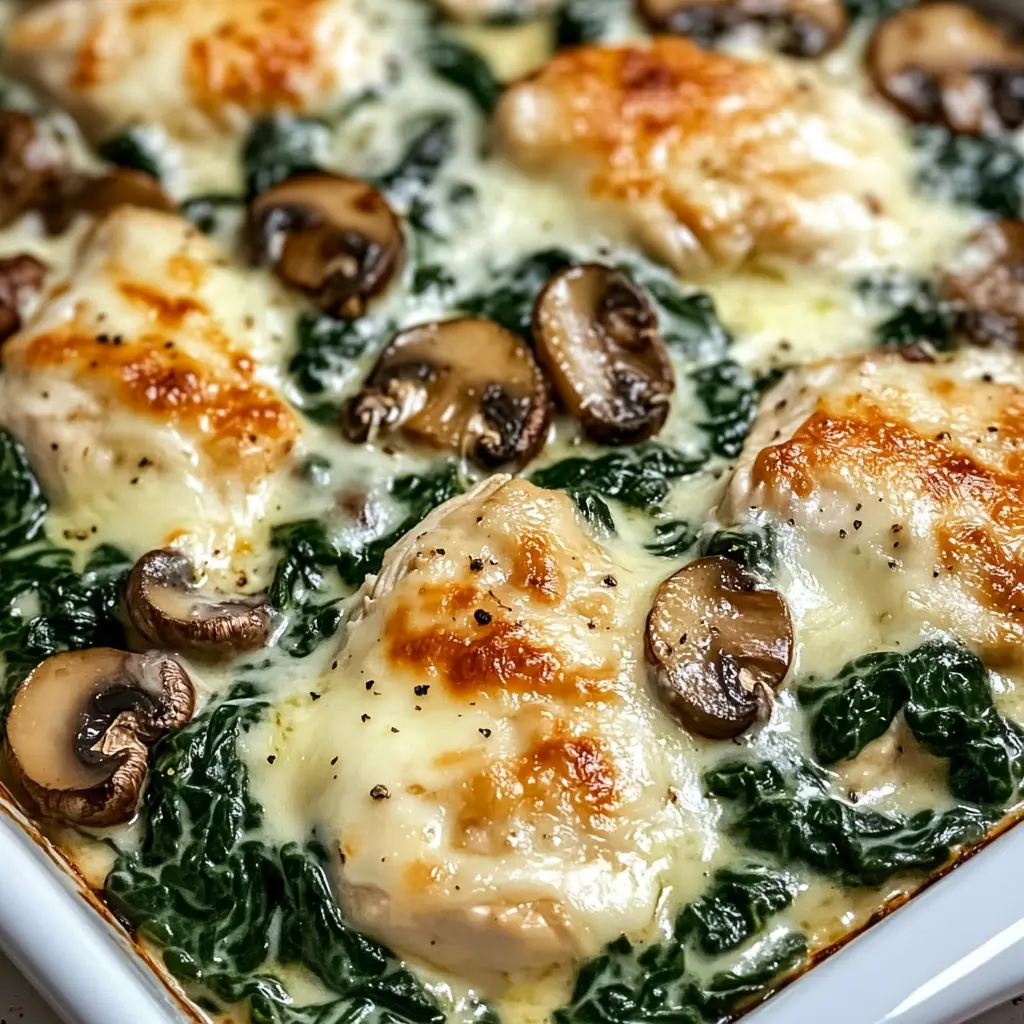 Chicken Spinach and Mushroom Low Carb