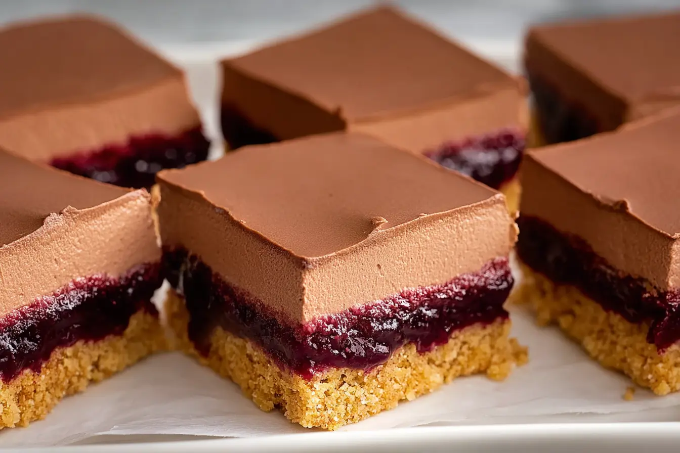 Chocolate-cherry cheesecake bars Recipe