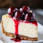 Classic Cheesecake with Cherry Sauce