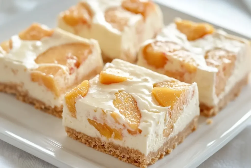 Creamy No-Bake Peach Cheesecake