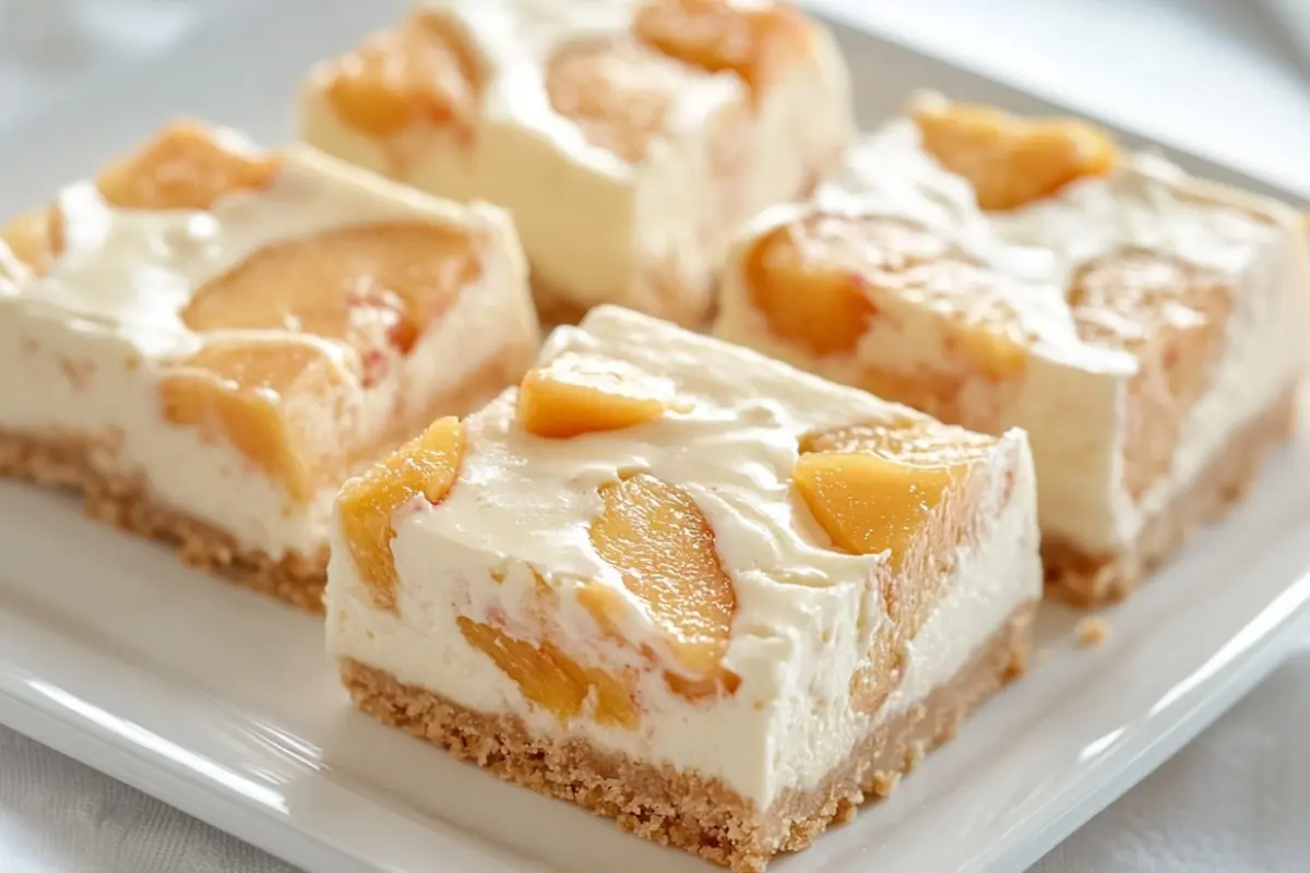 Creamy No-Bake Peach Cheesecake