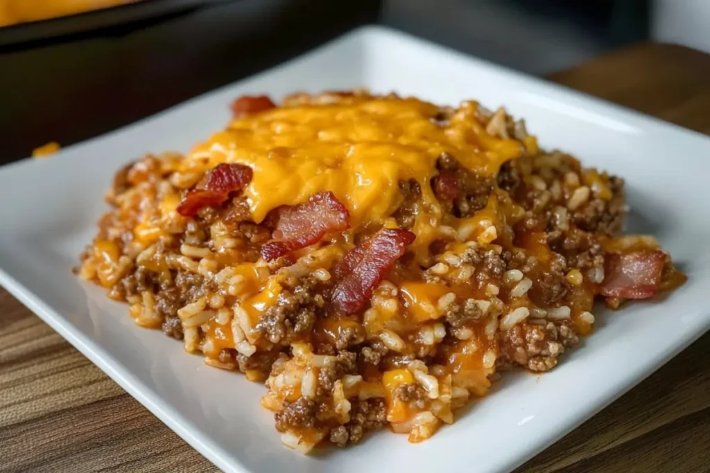 Easy Bacon Cheeseburger Rice