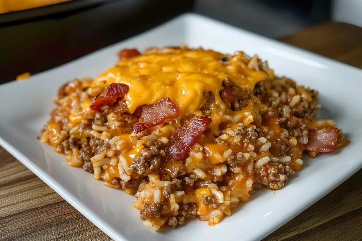 Easy Bacon Cheeseburger Rice