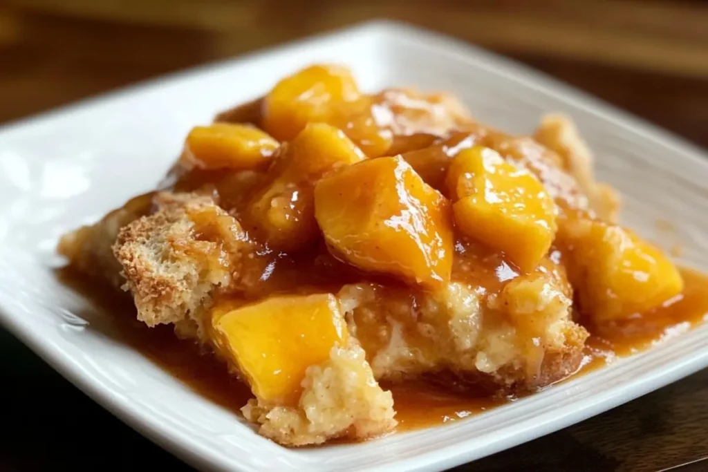 Easy Peach Bread Pudding