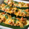 Low Carb Taco Stuffed Zucchini Boats