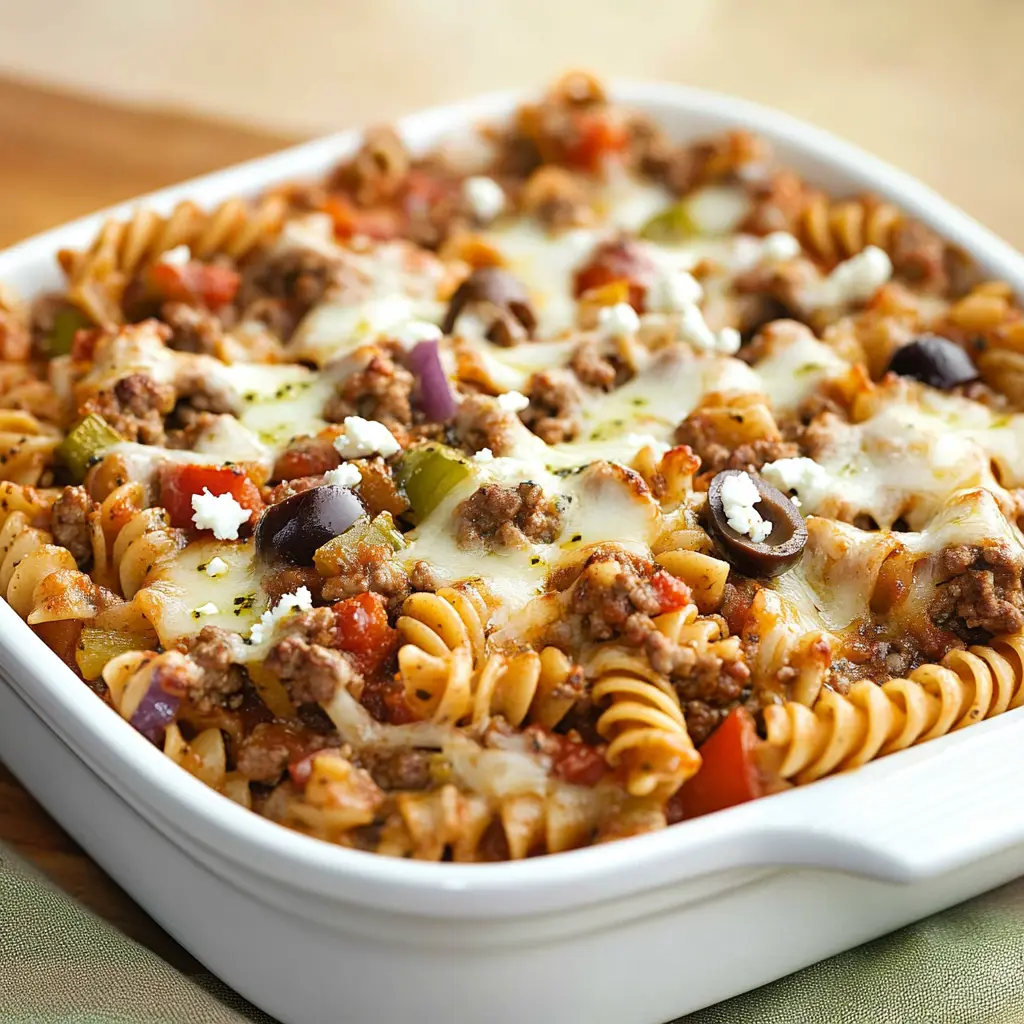 Mediterranean Beef Recipe and Pasta Bake