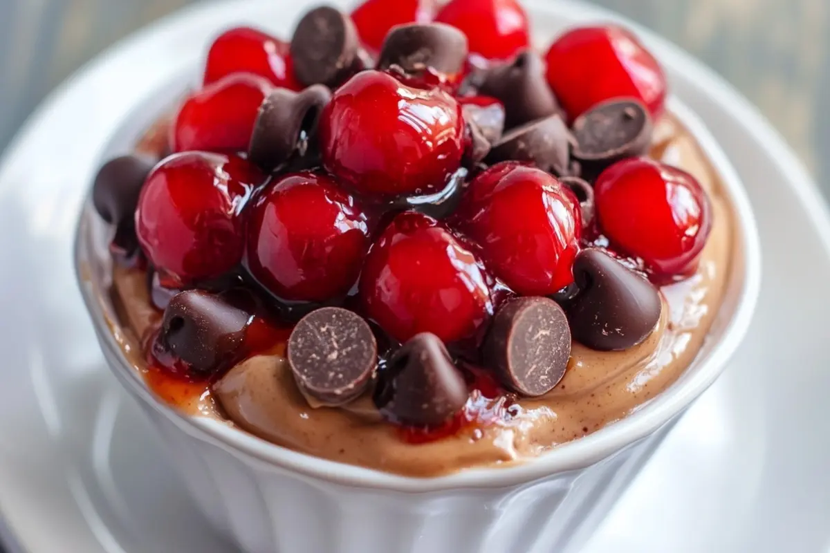 No Bake Black Forest Cheesecake Cups