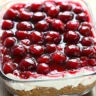 No Bake Cherry Cheesecake Lasagna