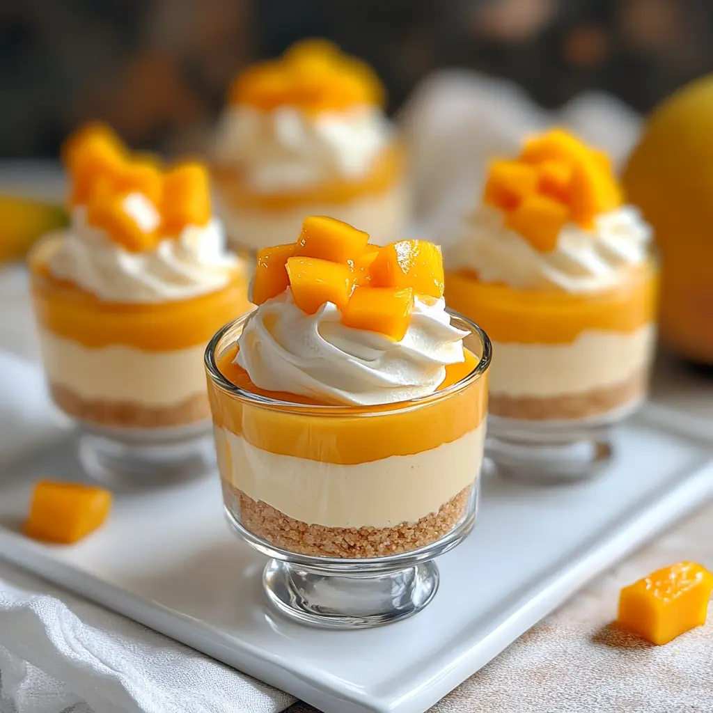 No Bake Mango Cheesecake Cups Recipe