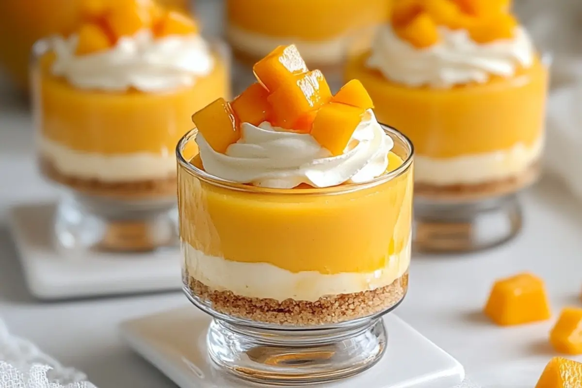 No Bake Mango Cheesecake Cups