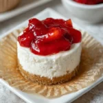 No-Bake Mini Low-Carb Keto Strawberry Cheesecakes
