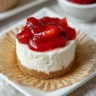 No-Bake Mini Low-Carb Keto Strawberry Cheesecakes