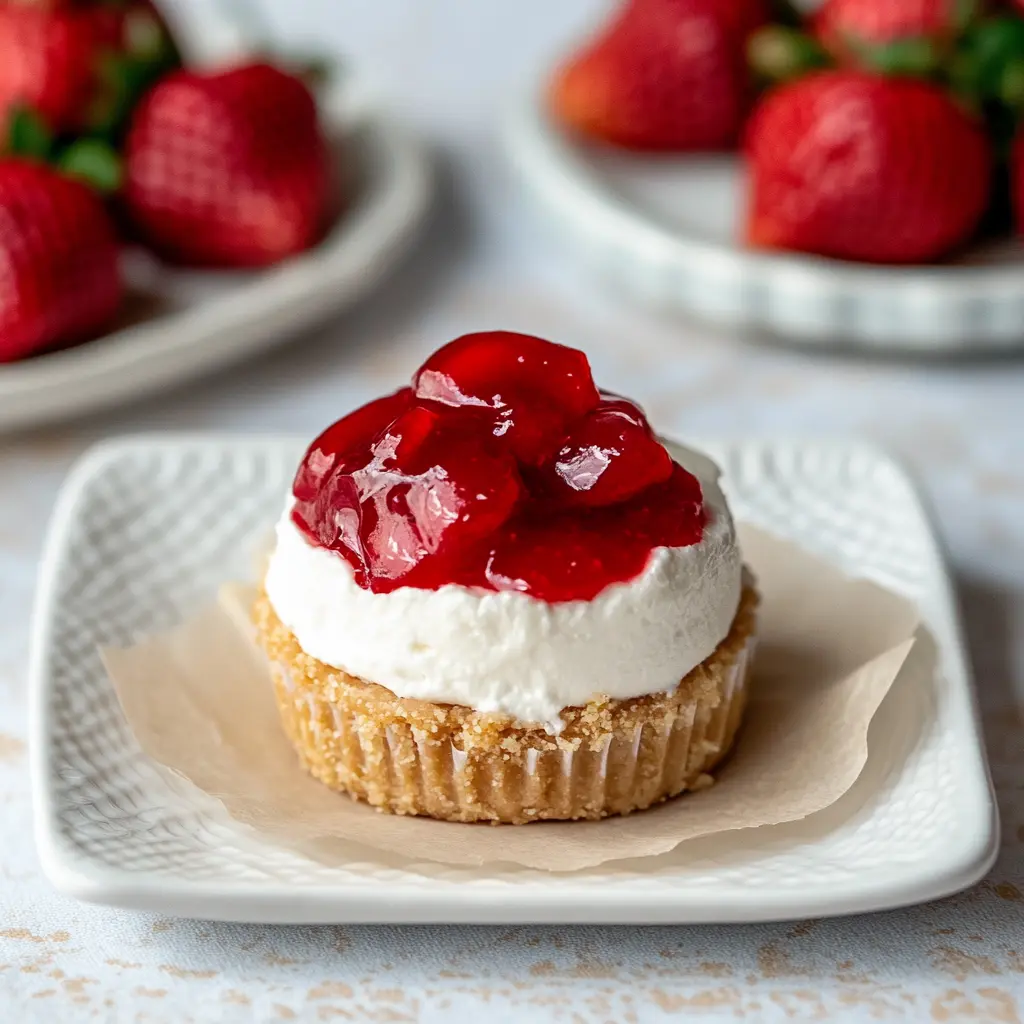 No-Bake Mini Low-Carb Keto Strawberry Cheesecakes Recipe