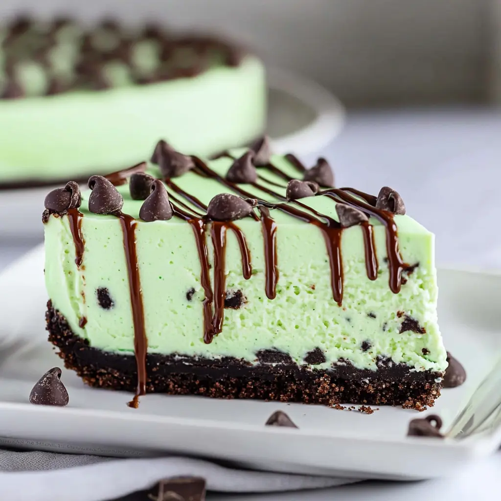 No Bake Mint Chocolate Cheesecake Recipe