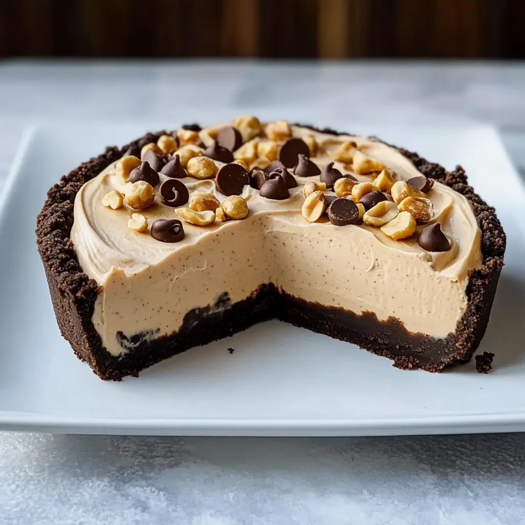 No-Bake Peanut Butter Ganache Mud Pie Recipe