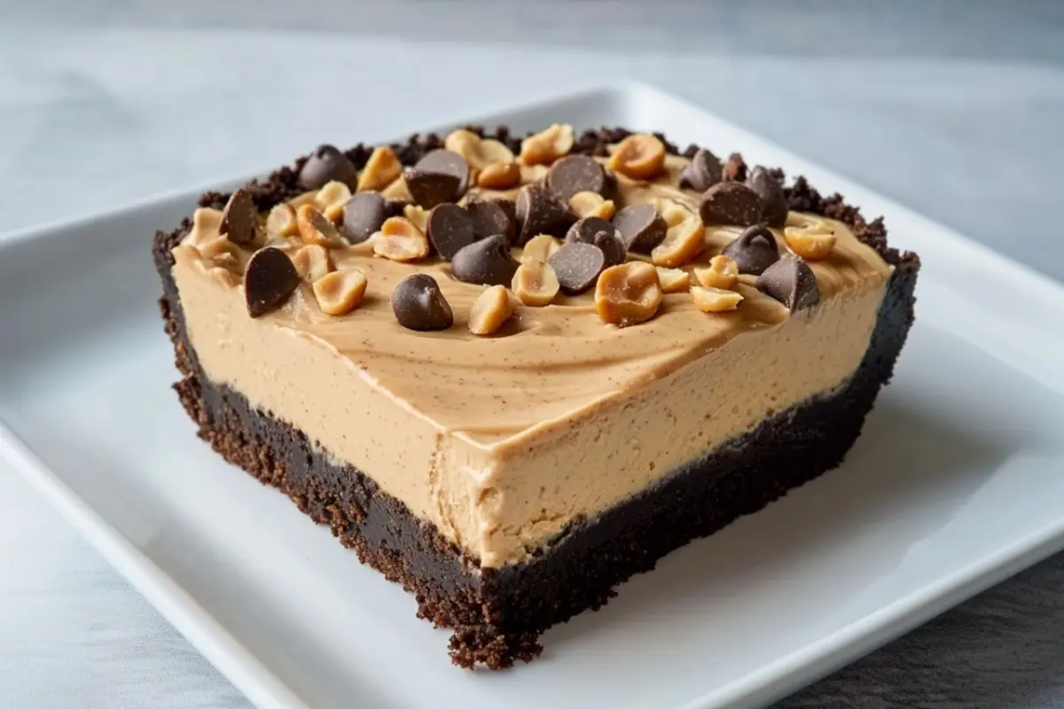 No-Bake Peanut Butter Ganache Mud Pie