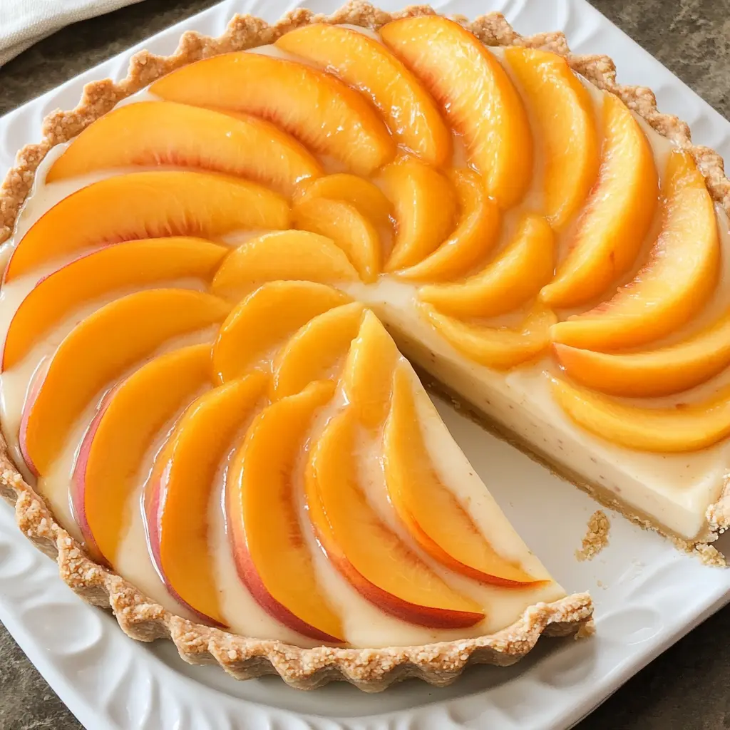No-Bake Vegan Peach Cream Pie