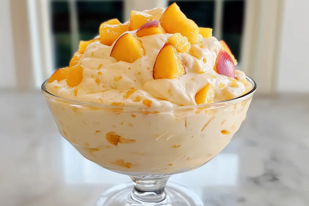 Peaches and Cream Fluff Recipe