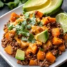 Southwest Ground Beef and Sweet Potato Skillet