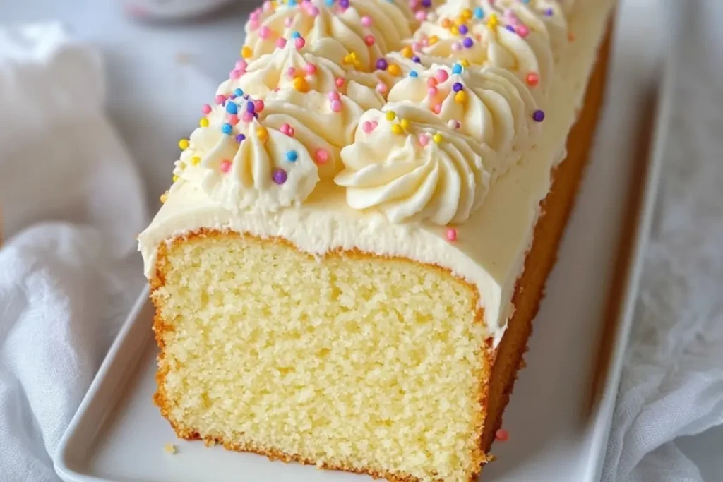 Vanilla Loaf Cake with Vanilla Buttercream