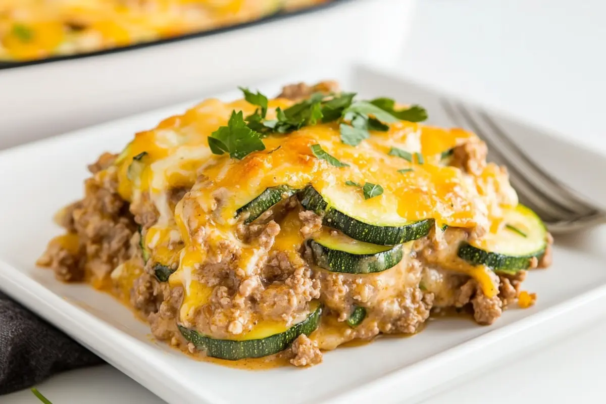 Zucchini Casserole with Ground Beef