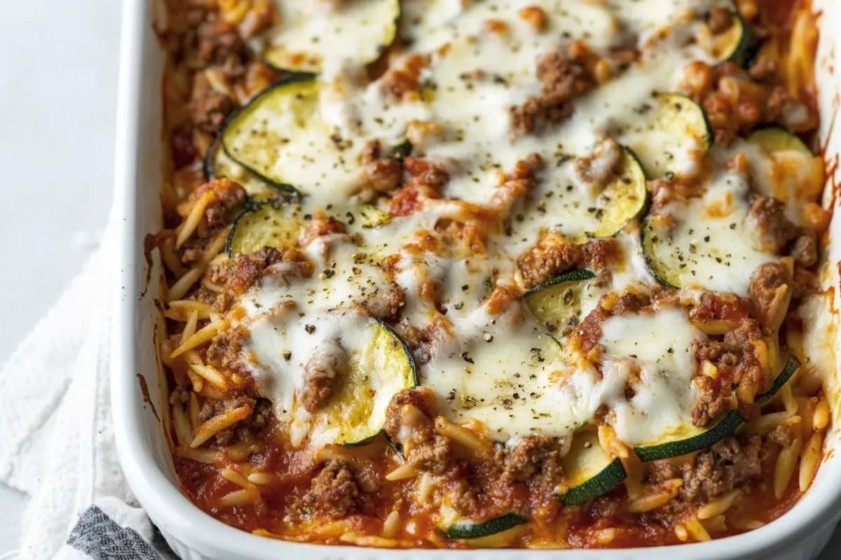 Zucchini and Ground Beef Casserole