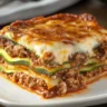 beef and zucchini noodle lasagna