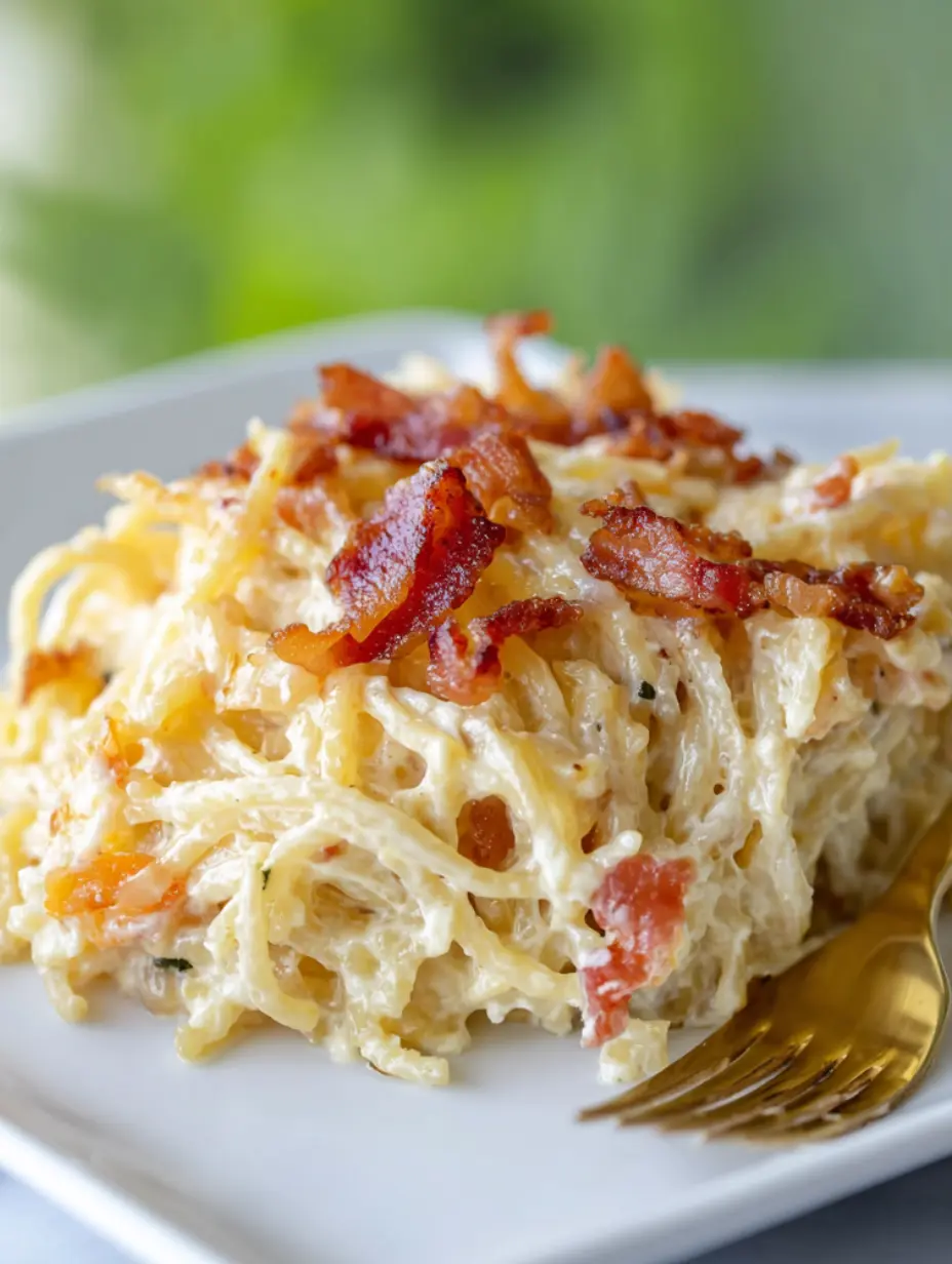 Bacon Cream Cheese Spaghetti Recipe