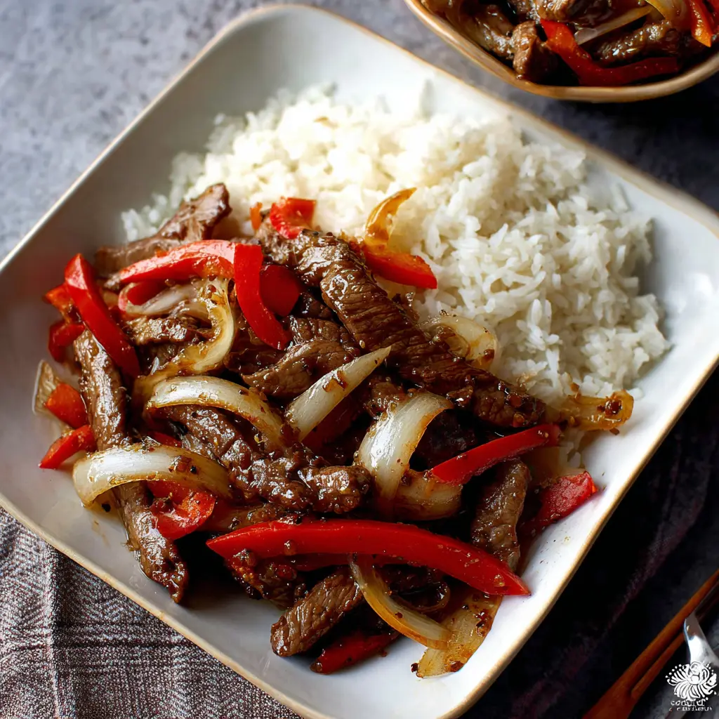 Black pepper beef stir-fry Recipe
