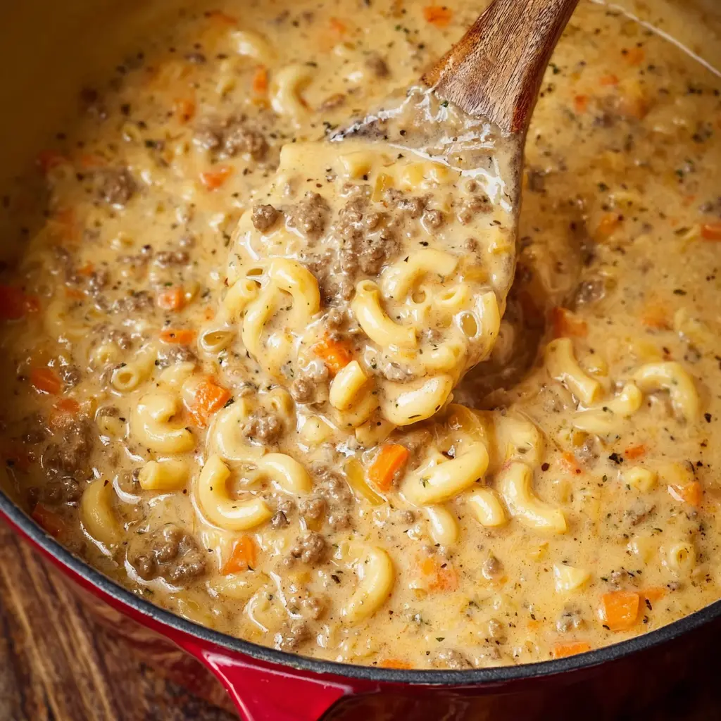 Cheeseburger Macaroni Soup Recipe