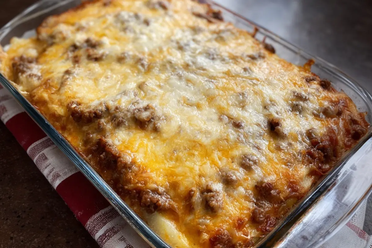 Cheesy Hamburger and Potato Casserole