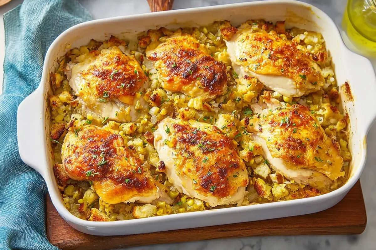 Chicken And Stuffing Casserole