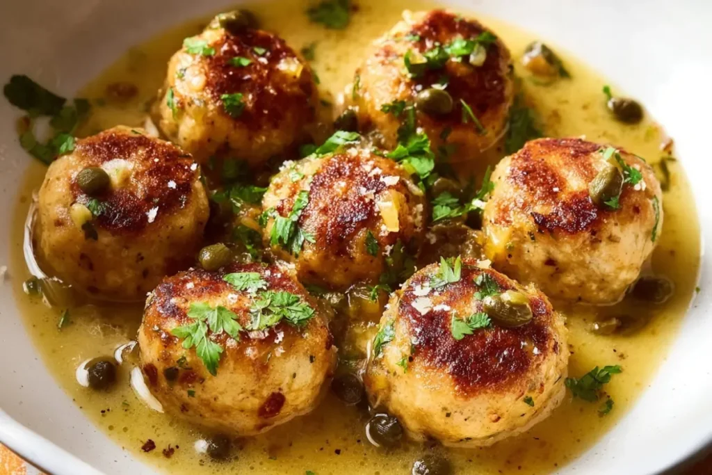 Chicken Piccata Meatballs