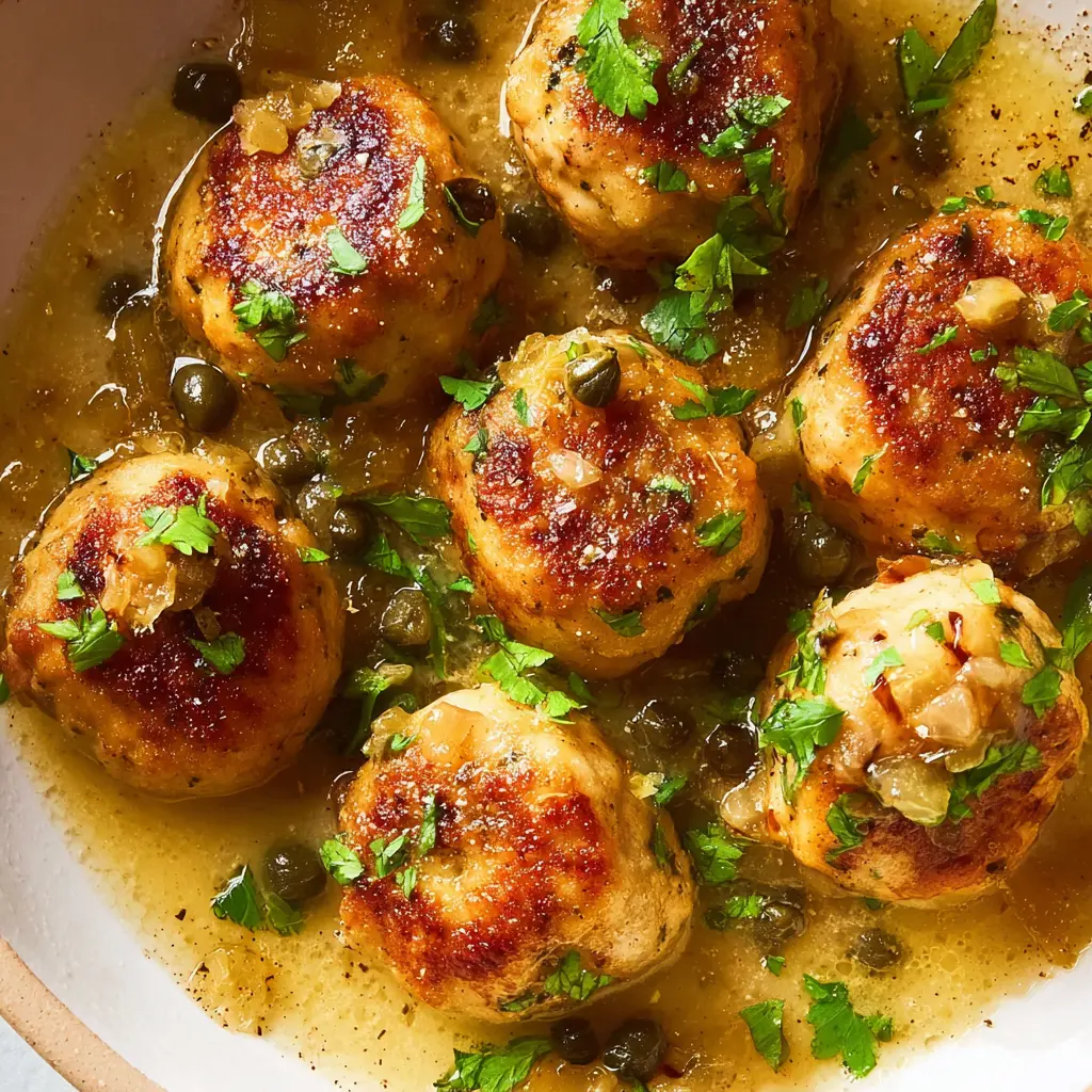 Chicken Piccata Meatballs Recipe