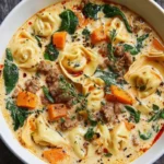 Creamy Sausage Tortellini Soup