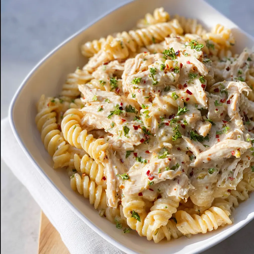 Crock Pot Garlic Parmesan Chicken Pasta Recipe