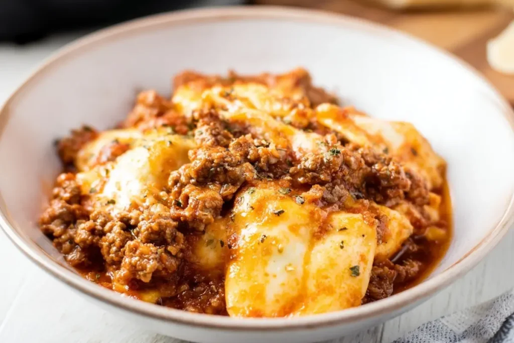 Crock Pot Ravioli Lasagna Recipe