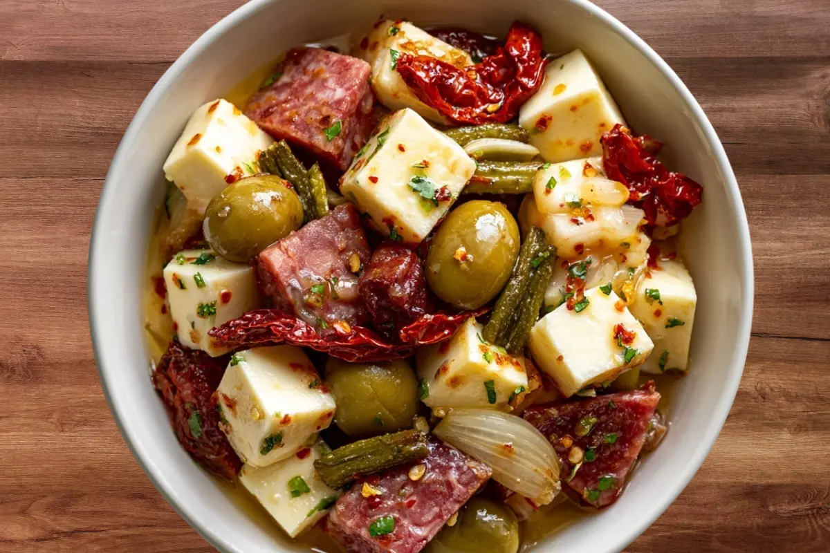 Easy Marinated Cheese Appetizer