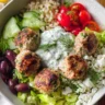 Greek Chicken Meatballs with Homemade Tzatziki Sauce
