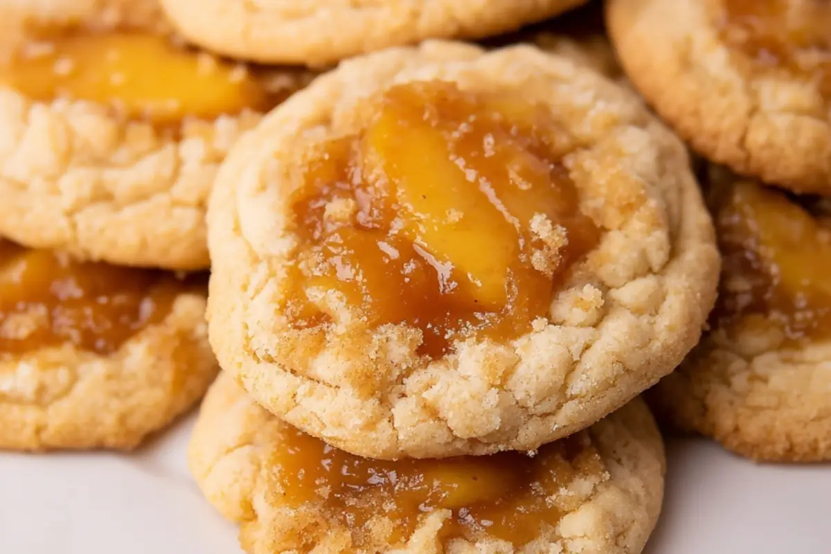 Homemde Peach cobbler cookie