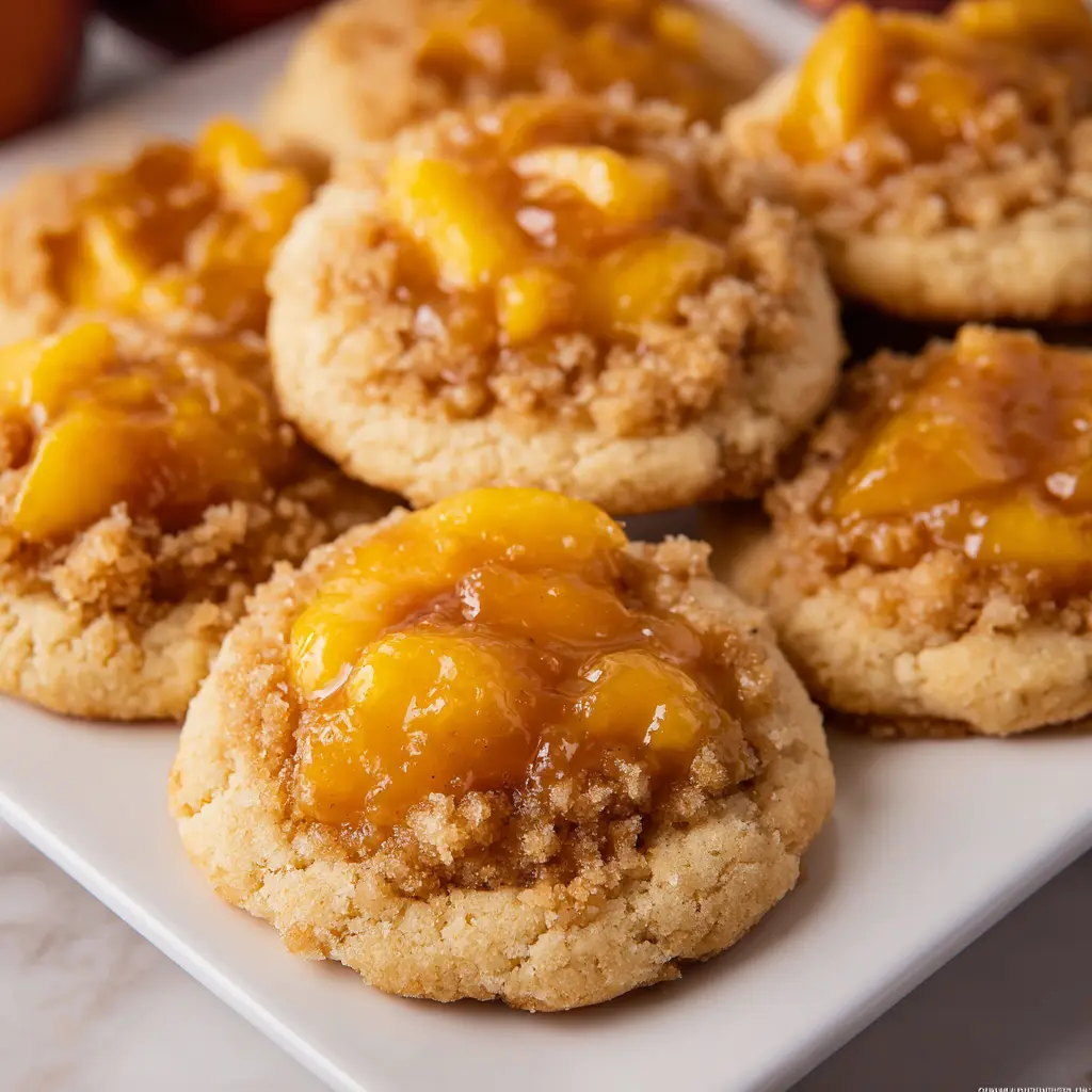 Homemade PEACH COBBLER COOKIES Recipe