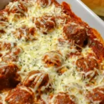 Italian Meatball Sandwich Casserole