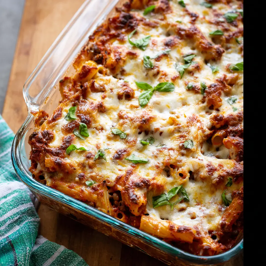 Lentil Baked Ziti Recipe