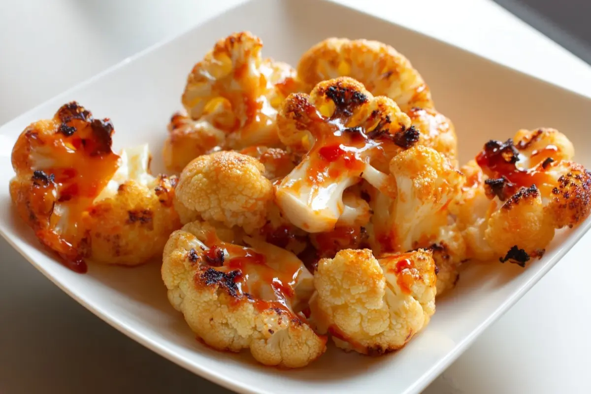 Maple Sriracha Roasted Cauliflower